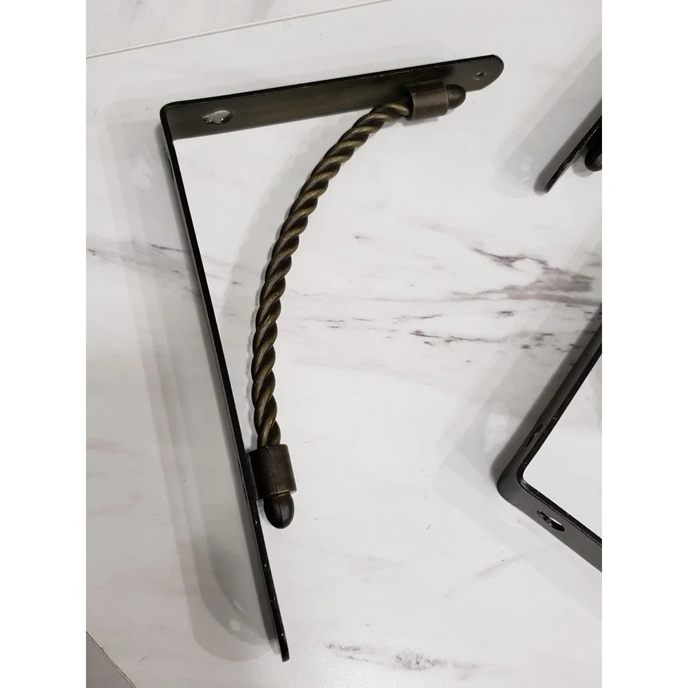 LOT SET 4 PIECES Twisted Arc Arch Shelf Brackets bronze decorative gothic